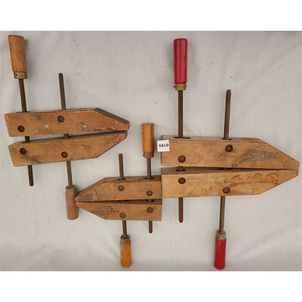 LOT OF 3 - WOODEN CLAMPS