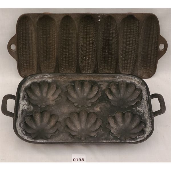 LOT OF 2 - CAST IRON MOLDS 