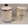 Image 3 : LOT OF 3 - BISCOTTI AND HOT CHOCOLATE CANISTERS W/ DECORATIVE SPOON