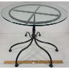 Image 1 : GLASS TOP METAL BASE SIDE TABLE