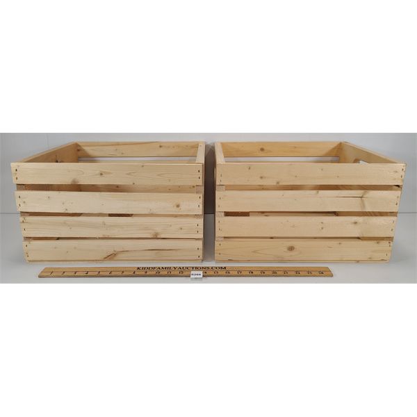 LOT OF 2 - WOODEN CRATES