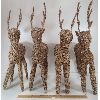 Image 1 : LOT OF 4 - RATTAN REINDEER