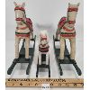 Image 2 : LOT OF 3 - DECORATIVE WOODEN ROCKING HORSES 