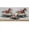 Image 3 : LOT OF 3 - DECORATIVE WOODEN ROCKING HORSES 