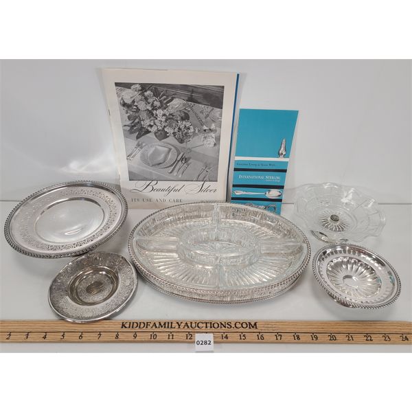 JOB LOT - MISC SILVER PLATE - INCL CHIP AND DIP PLATTER