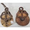 Image 2 : LOT OF 2 - WOOD & CAST IRON PULLEYS - SEE ALL PICS