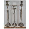 Image 1 : LOT OF 3 - SILVER PLATED CANDLE STICK HOLDERS