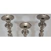 Image 2 : LOT OF 3 - SILVER PLATED CANDLE STICK HOLDERS