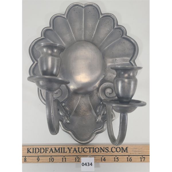 PEWTER CANDLE SCONCE