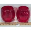 Image 2 : LOT OF 2 - CRANBERRY GLASS LAMP SHADES