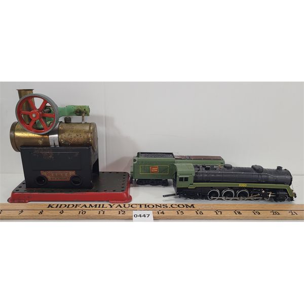 LOT OF 3 - STEAM ENGINE, CN LOCOMOTIVE TRAIN & MAMOD STEAM ENGINE