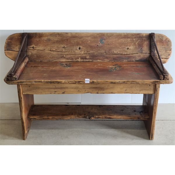 HALL BENCH MADE FROM BUGGY SEAT