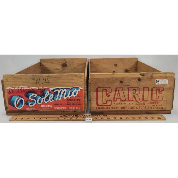 LOT OF 2 - CARIC & O SOLE MIO FRUIT BOXES