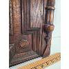 Image 2 : CARVED WALNUT DOOR PANEL W/ KEY HOLE 