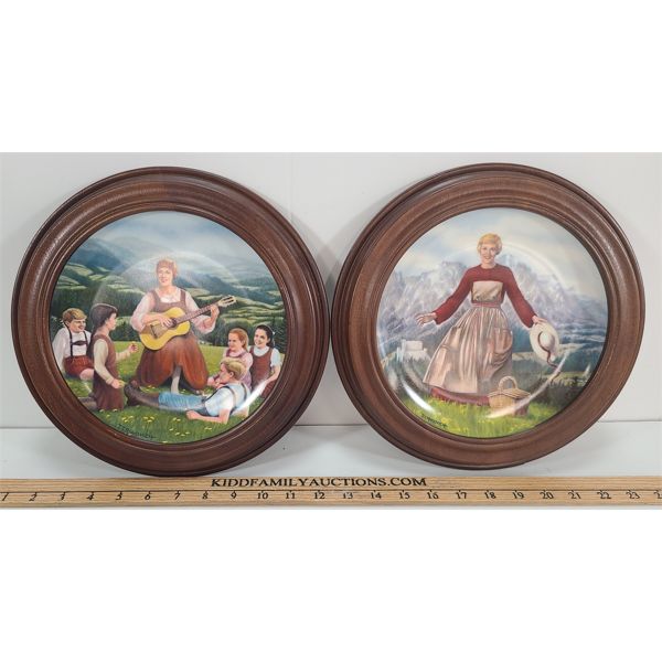 LOT OF 2 - 1986 EDWIN M. KNOWLES  THE SOUND OF MUSIC  FRAMED PLATES