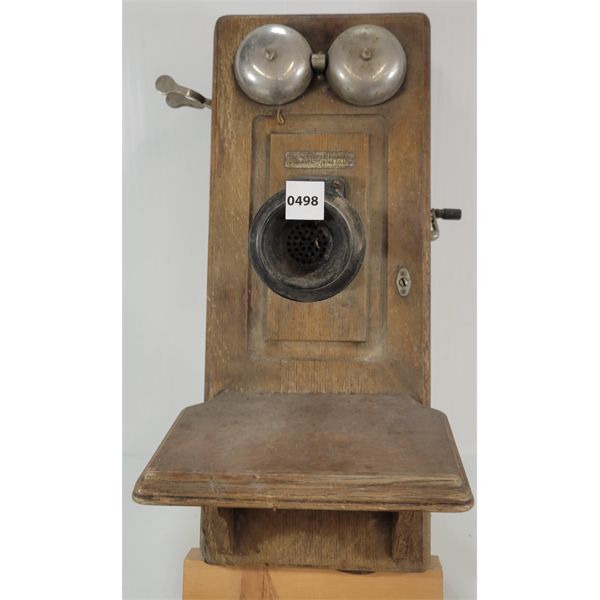 OAK NORTHERN ELECTRIC WALL TELEPHONE