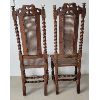 Image 2 : LOT OF 2 - OAK HIGH BACK, CANED CHAIRS W/BARLEY TWIST DETAIL