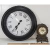 Image 1 : LOT OF 2 - E KROEBER CLOCK CO. VICTORIAN STYLE MANTLE CLOCK W/ KEY & WALL CLOCK