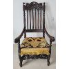 Image 1 : EBONY EDWARDIAN (?) ARM CHAIR