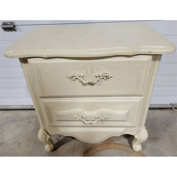 PAINTED 2 DRAWER NIGHT TABLE