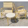 Image 2 : LOT OF 3 - FAUX BAMBOO & PLASTIC PATIO CHAIRS & TABLES