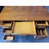 Image 3 : LOT OF 2 - OAK DESK & CHAIR