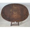 Image 2 : OAK (?) DROP LEAF CARVED TABLE