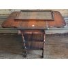 Image 3 : LOT OF 2 - MAHOGANY DROP LEAF TEA CART & SERVING TRAY