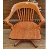 Image 1 : SLATTED OAK SWIVEL OFFICE CHAIR