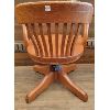 Image 2 : SLATTED OAK SWIVEL OFFICE CHAIR