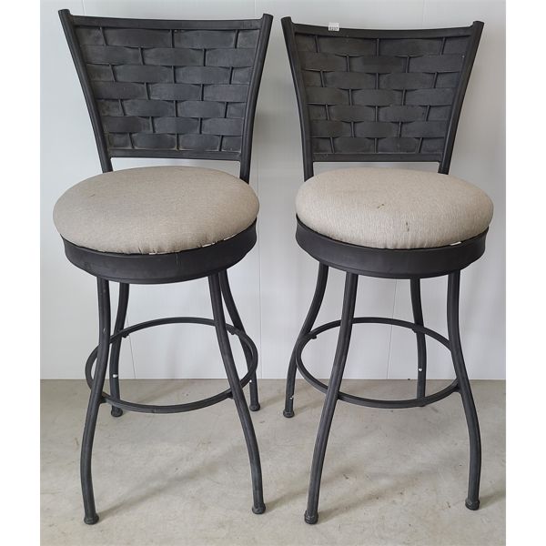 LOT OF 2 - UBERHAUS METAL BAR STOOLS