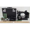 Image 1 : SINGER FEATHERWEIGHT 221 SEWING MACHINE W/ CARRYING CASE & ATTACHMENTS