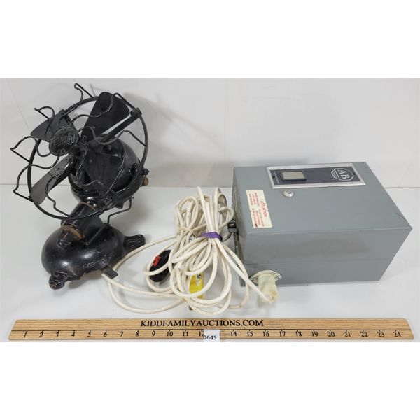 DIEHL METAL WALL FAN W/ ALLEN BRADLEY MAGNETIC MOTOR CONTROLLER