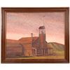 Image 1 : Old Schoolhouse Painting Signed By R. L.  Burch [133753]