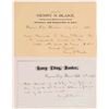 Image 1 : Henry N Blake Autograph Signed Letters, 2 [162210]