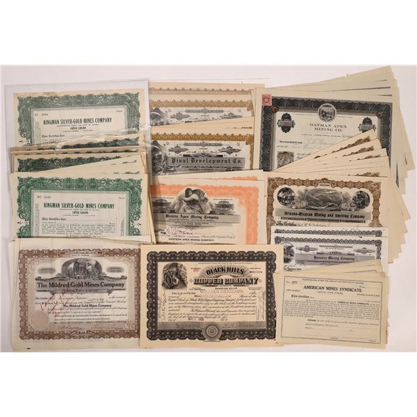 Arizona Mining Stock Certificate Collection: Black Hills Copper Oatman Arizona Mining Stock Certificate Collection: Black Hills Copper Oatman