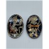Image 2 : TWO 2 LARGE ARTIST SIGNED STERLING SILVER BOOCH/PENDANTS