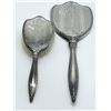 Image 1 : TWO 2 VERY LARGE STERLING SILVER VICTORIAN MIRROR AND BRUSH SET