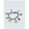 Image 1 : STERLING SILVER CHARM BRACELET WITH MILITARY CHARMS