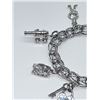 Image 2 : STERLING SILVER CHARM BRACELET WITH MILITARY CHARMS