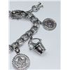 Image 3 : STERLING SILVER CHARM BRACELET WITH MILITARY CHARMS