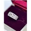 Image 2 : A BOXED 14K WHITE GOLD INFINITY RING W/ 62 DIAMONDS