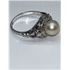 Image 3 : PLATINUM RING WITH AKOYA PEARL