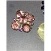 Image 2 : TWO RICH COLOURED CRYSTAL BROOCHES WITH A CRYSTAL PENDANT
