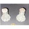 Image 8 : ANTIQUE CRYSTAL AND STERLING CONDIMENT SET
