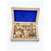 Image 1 : VINTAGE DECORATIVE BOX CONTAINING MANY VINTAGE/ANTIQUE LAPEL PINS