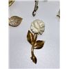 Image 10 : FOUR 4 VINTAGE FLOWER BROOCHES WITH ONE GF CARVED FLOWER BROOCH