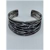 Image 1 : WIDE STERLING SILVER EXPANDABLE DESIGNER CUFF BRACELET