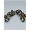 Image 3 : AURORA BOREALIS VINTAGE CRYSTAL BROOCH AND EARRINGS