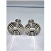 Image 2 : PAIR OF EMPIRE STERLING CANDLESTICKS